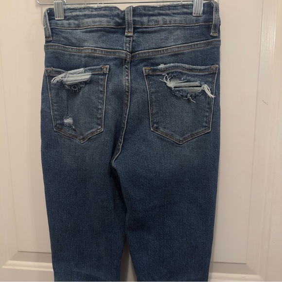 Flying Monkey High Rise Distressed Blue Jeans - Picture 7 of 8